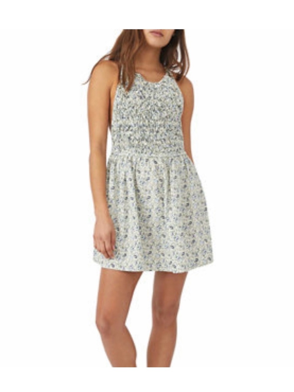 NWT Free People Petunia Mini Dress "Tea Combo."